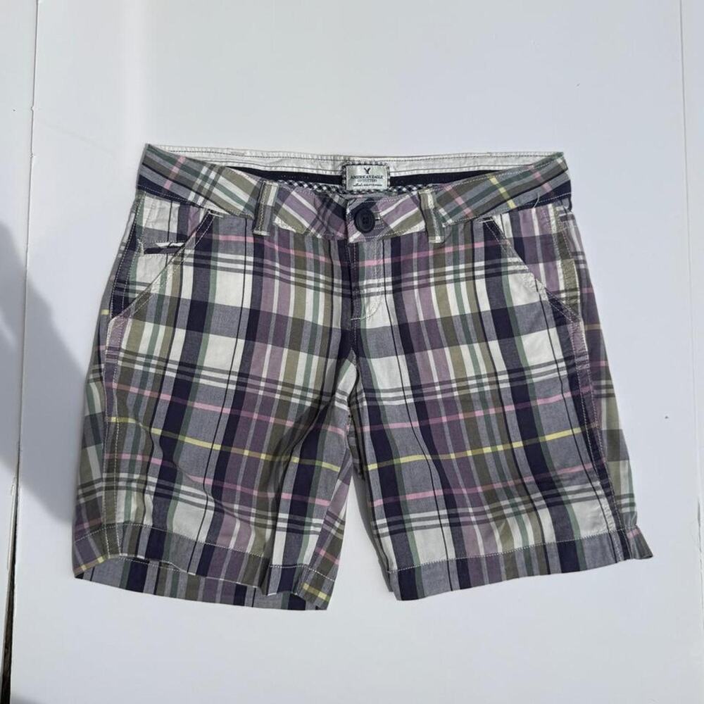 American eagle plaid bermuda shorts